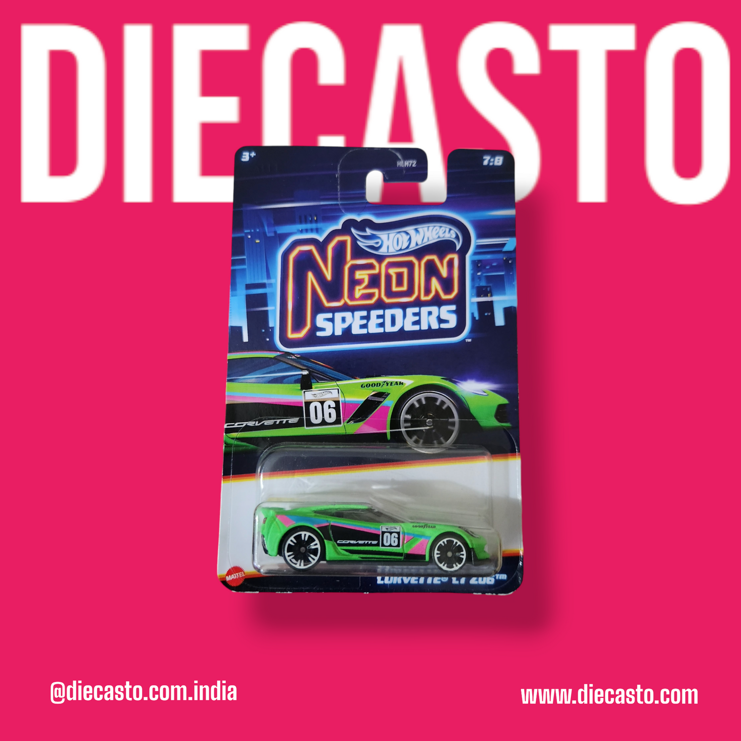 Hot Wheels - Neon Speeders - Corvette C7 Z06 - DIECASTO